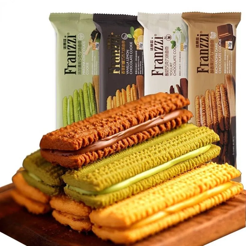 フランジー クッキー 115g バニラレモンチョコフレーバー ビスケット