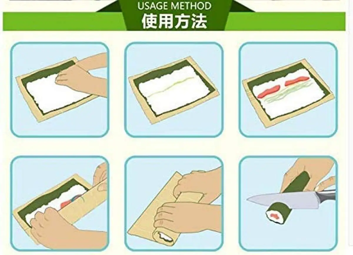 Высококачественный коврик для японских суши бамбуковый