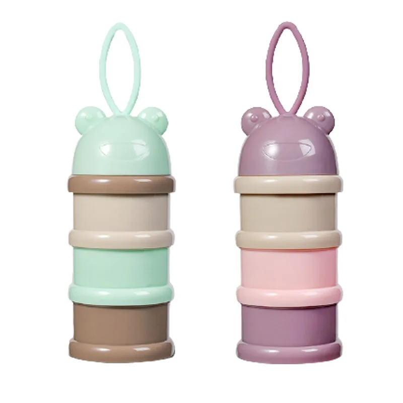 Plastic 3 Layers Infant Formula Dispenser Baby Milk Powder Container