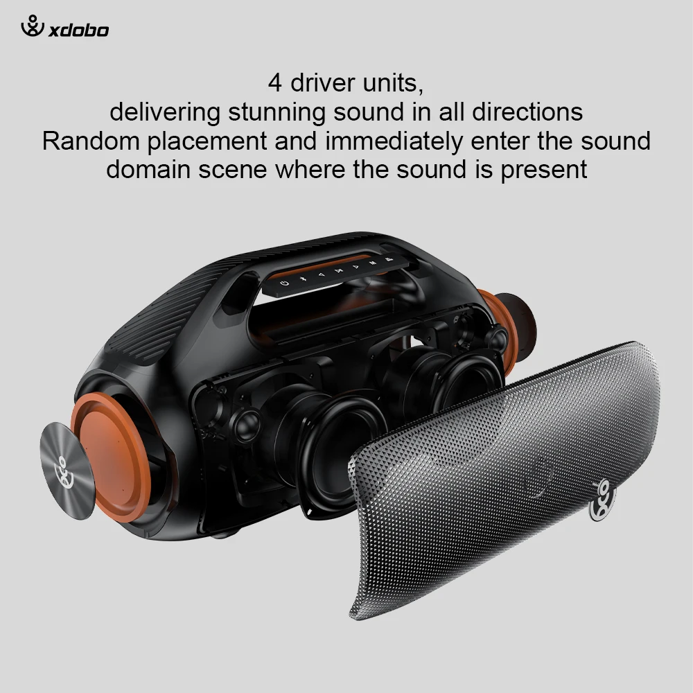 XDOBO SINOBAND Big Power Handle Subwoofer Portable Outdoor IPX6 Waterproof Speaker With Power Bank