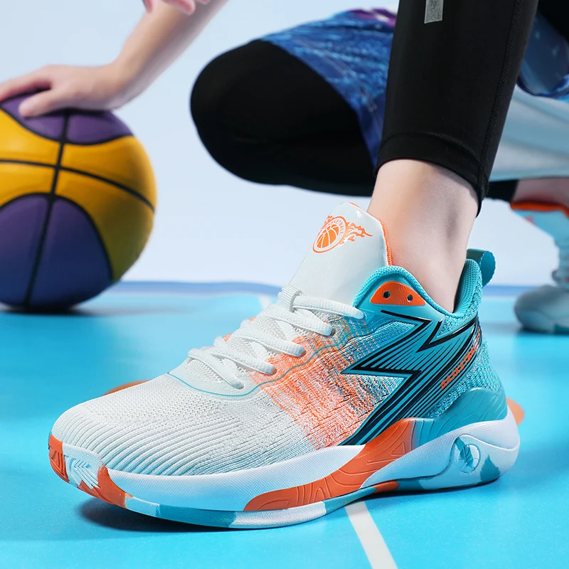 Baskets de basket-ball montantes pour hommes avec logo