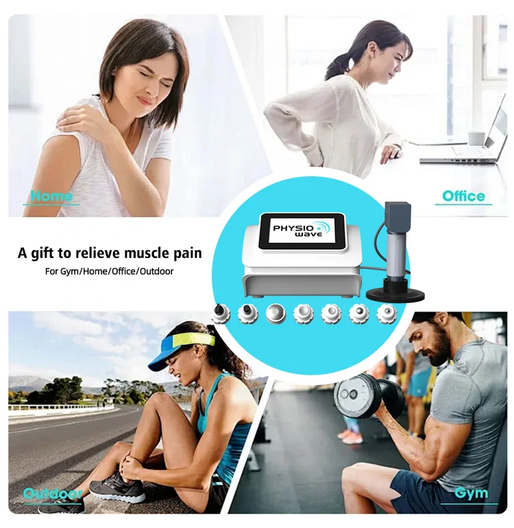 Factory Direct Portable SWT Physio Shockwave Therapy Device Aluminum Case Compact Design for Muscle Bone Healing Sports Injury