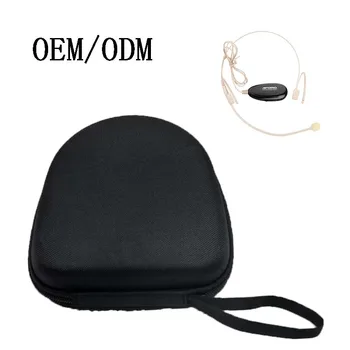 Custom EVA Storage Travel Case with Luxury PU Hard Shell Exclusive Classic Zipper Closure Bag Protective Case for Headphones