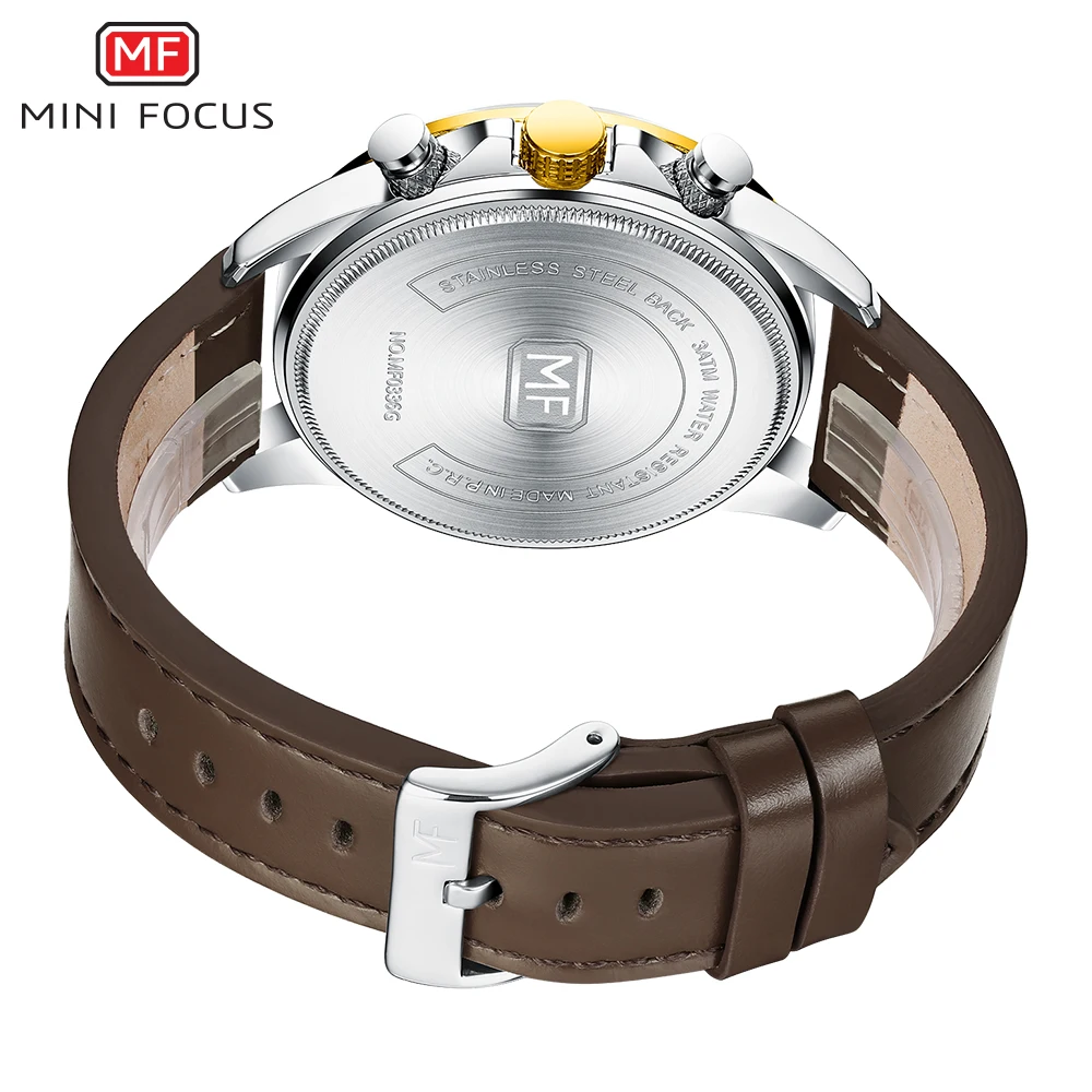 Mini Focus Custom Logo OEM Customize Watch Men Genuine Leather Strap Wristwatches Male Watch Clock for Kids