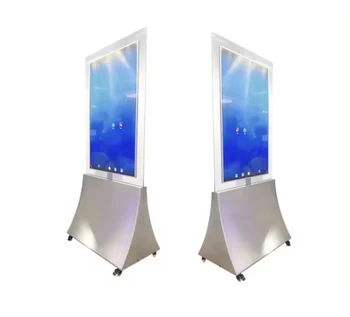 Double Sided Display Screen Floor Stand 43 55 Inch Double Side Display Screen Floor Standing Advertising Touch Screen Player