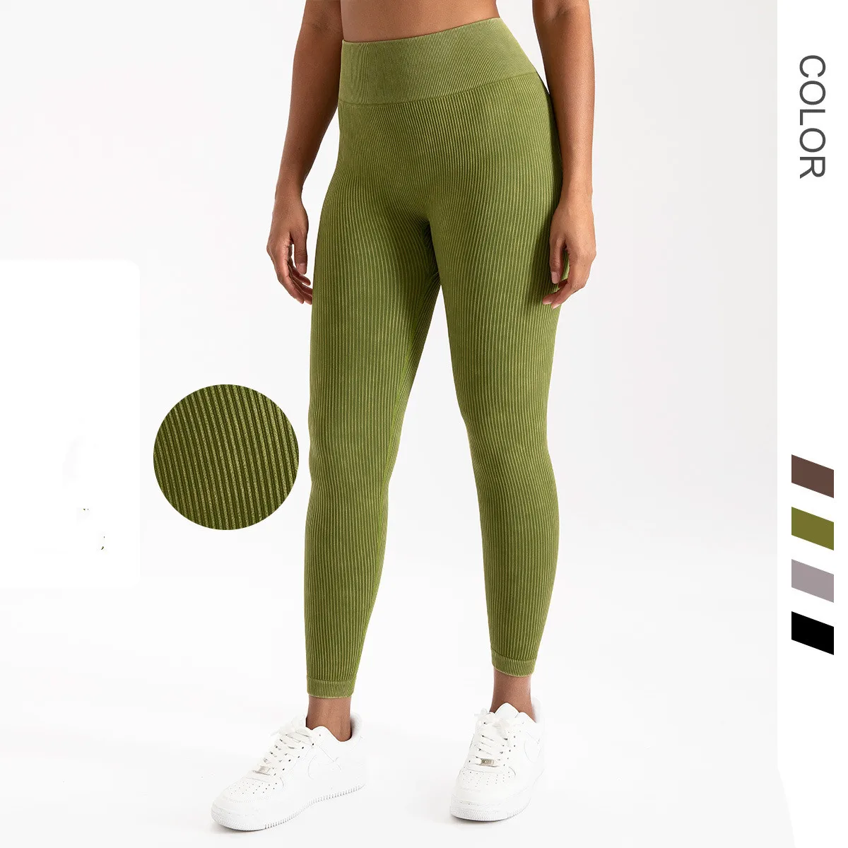 2022 New Arrival Women Wash Ribbed Butt 