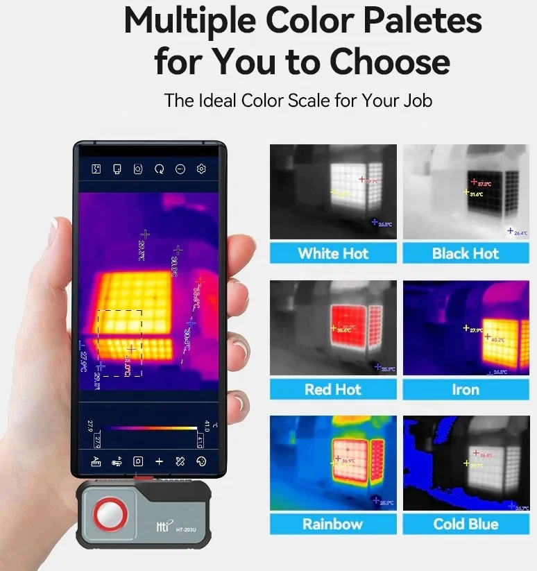 HTI HT-203u Xintai 携帯電話用温度測定赤外線カメラ ビデオ録画 熱