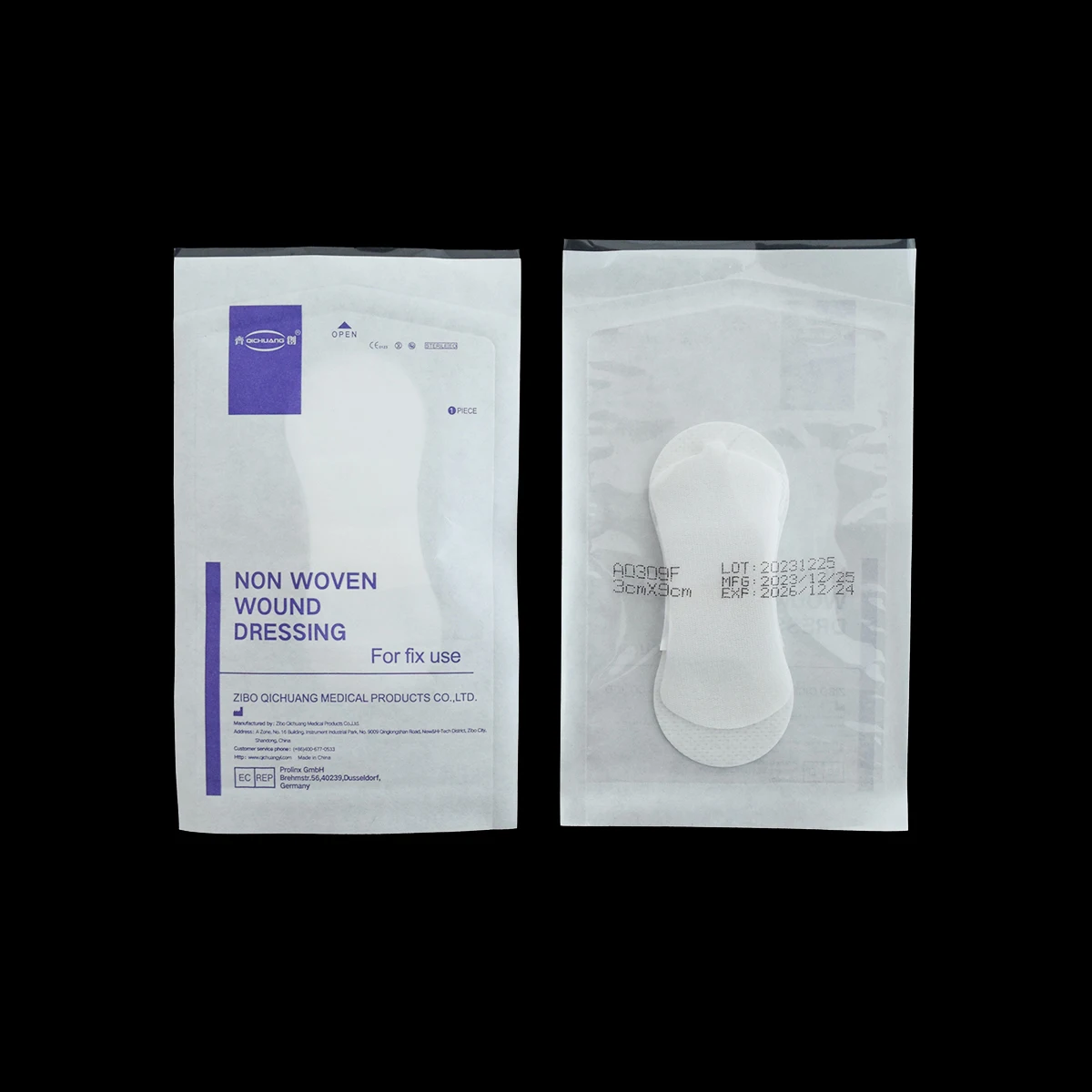 Sterile Adhesive Dressing for Fixing PICC Catheter EOS Disinfecting Type