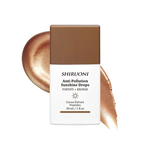 OEM ODM Vegan Organic Instant Bronzing & Moisture Lock Self-Tan Essence for Face Sunless Tanning Serum Smoothing