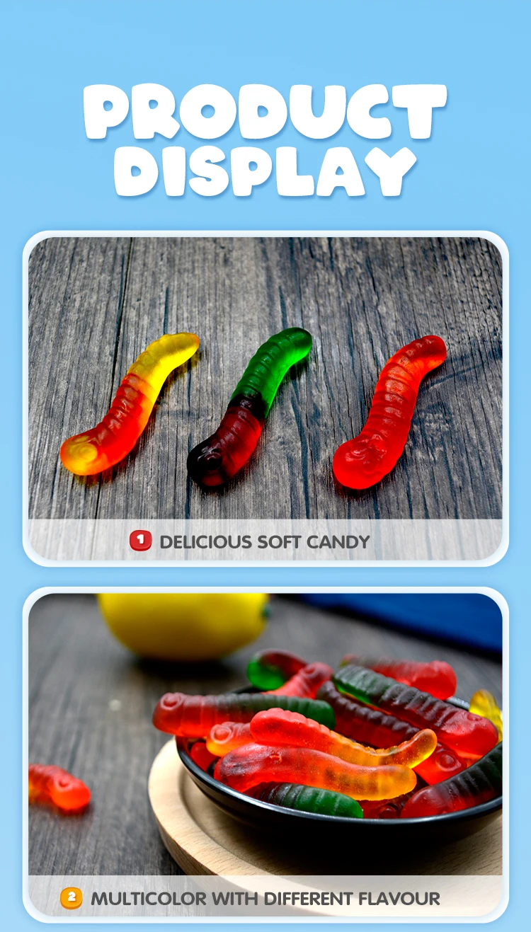 worm shape candy
