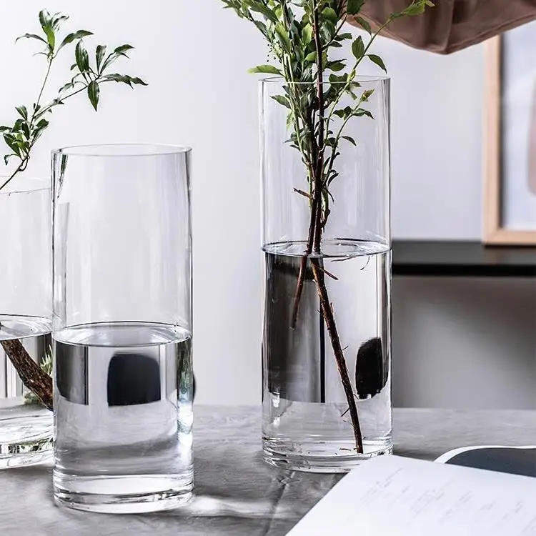 Shop Our Large Tall Cylinder Clear Flower Vase - Safe Delivery