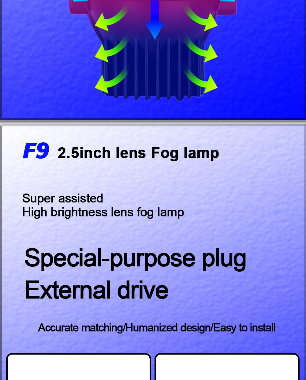 TECH-KING 2.5 inch 6000K 12V 25W Car Auto Lighting System Xenon projector with Bracket Bi LED Projector Lens Fog Light