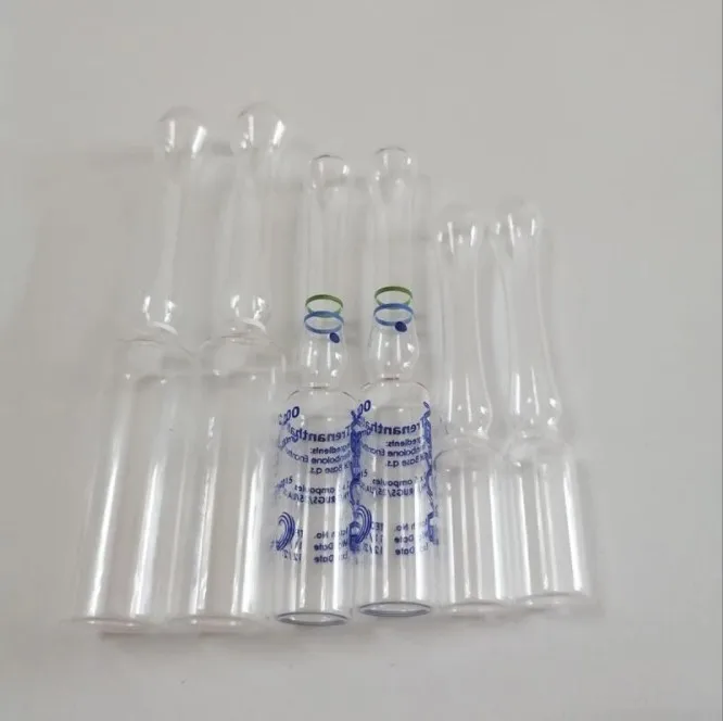Disposable Ampoules 1ml 2ml 3ml 5ml 10ml Amber clear Tubular Medical Ampoule Bottle/Breakable Thin Glass Vial for Injection