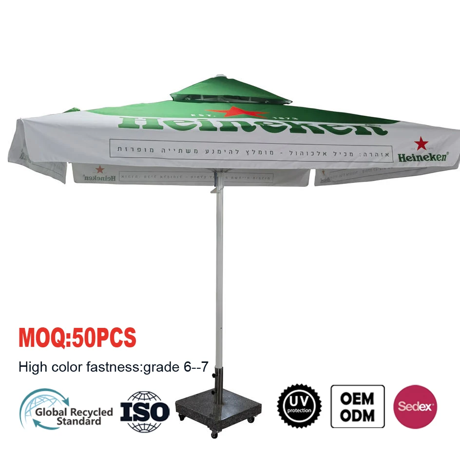 heineken patio umbrella for sale 7.5FT/9FT/10FT Custom Outdoor Market Table Heineken Continues Brand Exposure with