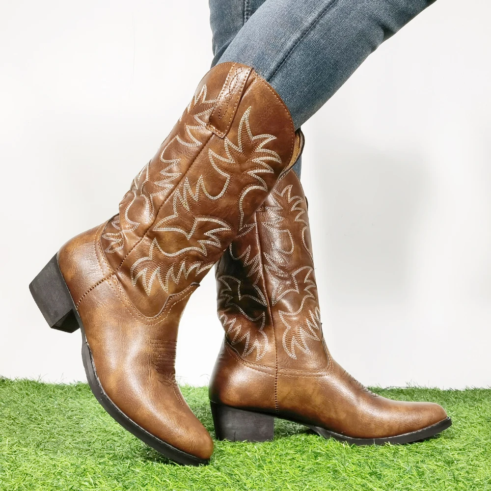 2024 Hot-Selling Cow Boy Boots women Mexico Fashion Design Cheap women Men  Cowboy Boots Stylish Comfortable boots for women| Alibaba.com