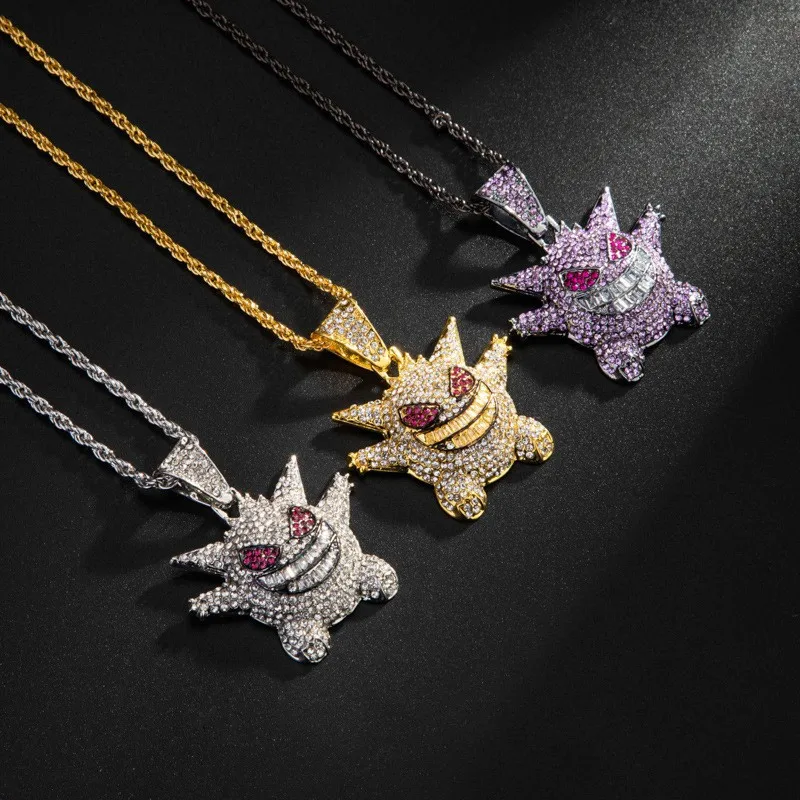 Wholesale Designer Custom Fashion Charm Necklace Plated Iced