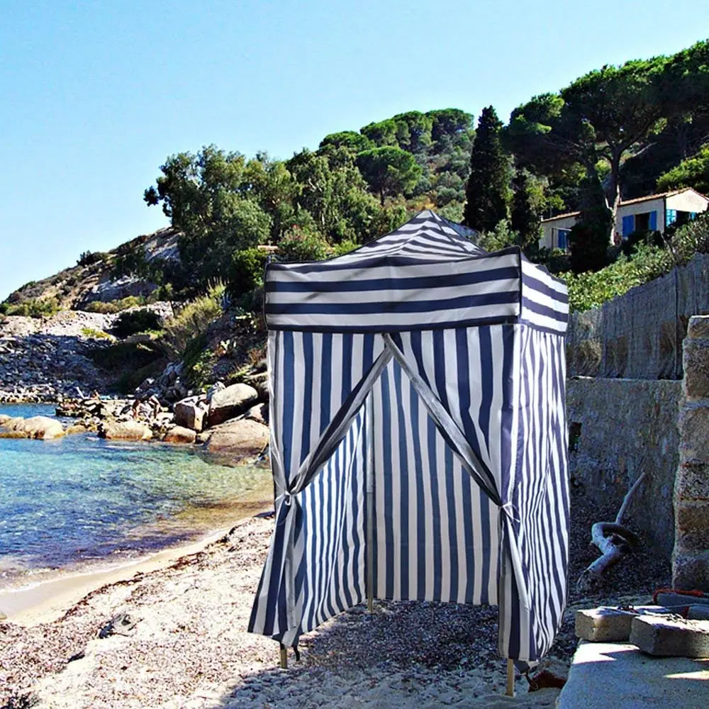 TENDA SPOGLIATOIO PORTATILE 130x120cm - PER SPIAGGIA E CAMPEGGIO - PRIVACY RAPIDA - Foto 3