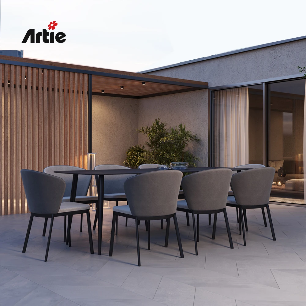 Artie Modern Aluminium Table Dining Set Garden Furniture Leisure