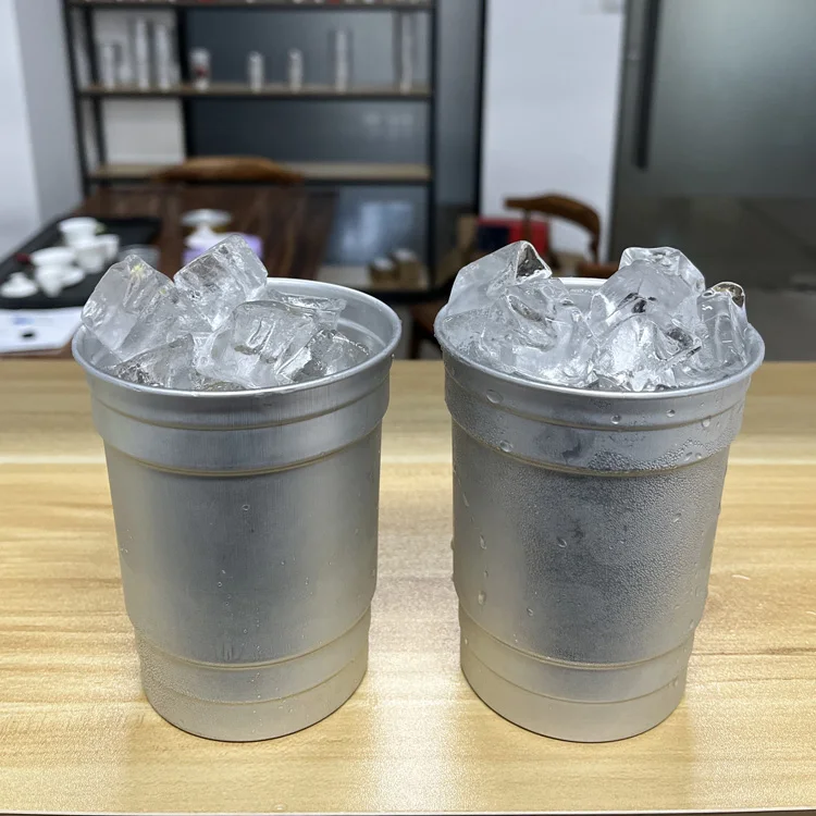 Wholesale High Quality Green And Environmental Small Or Large Capacity Customized 4Oz 32Oz Aluminum Cup 1L