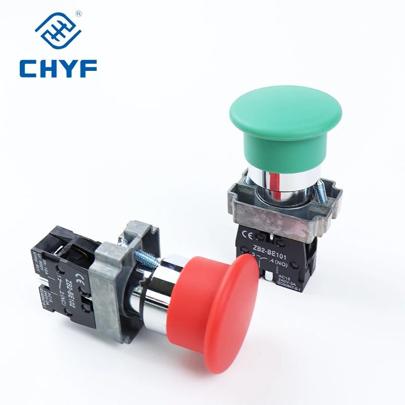 Interrupteur Bouton-poussoir D'urgence 22mm - XB2-BS142 - Verrouillage 2 Positions - IP40/IP65