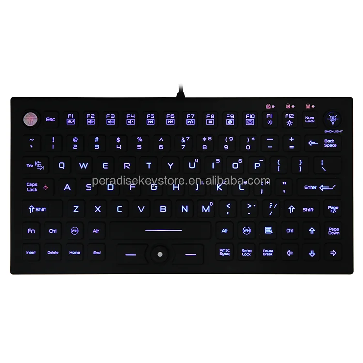 Compact Backlit Keyboard With Mouse Pointer Washable and Sterilizable ...