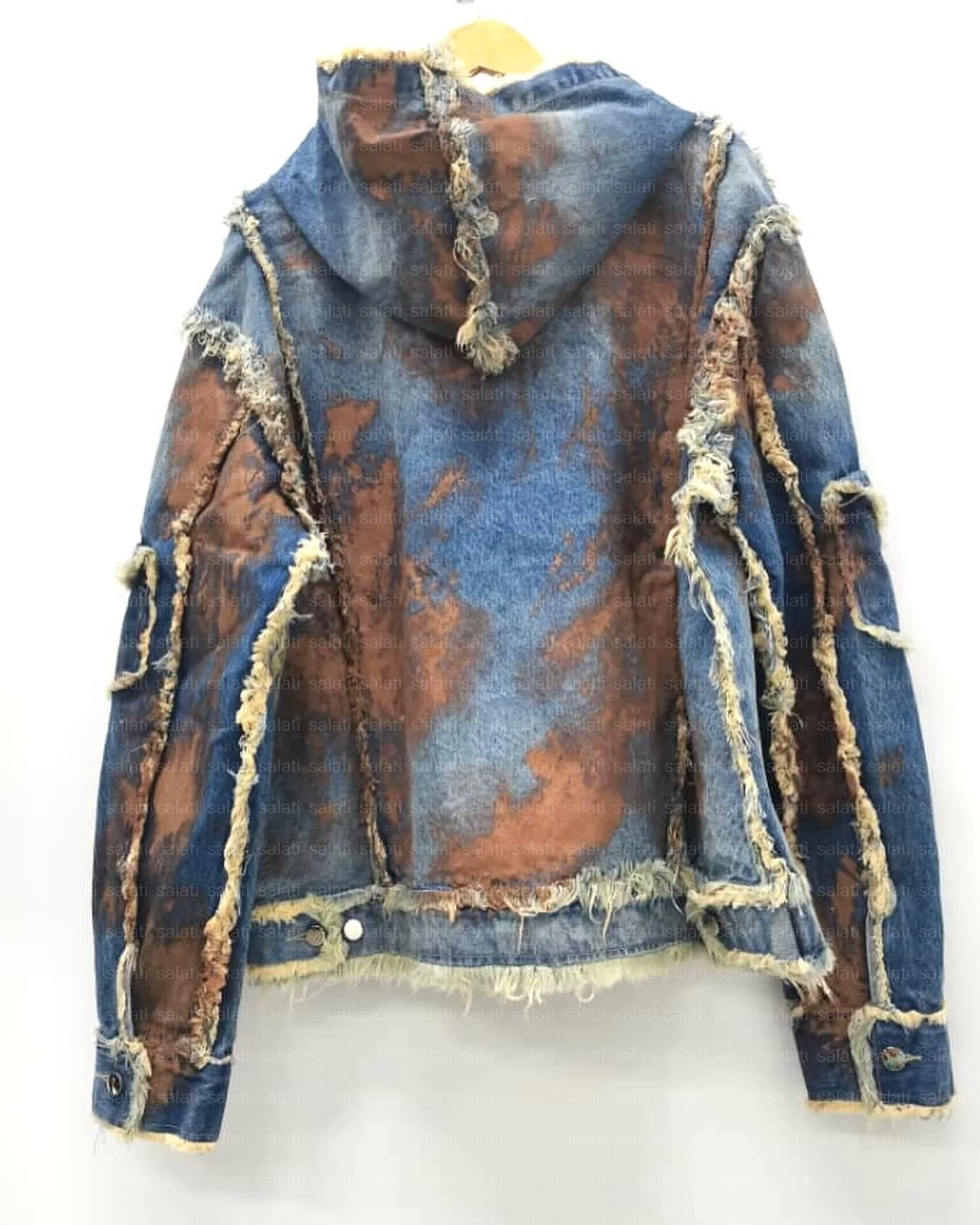 Custom OEM Streetwear Vintage Silk Screen Printed Pullover Sweatshirt Regular Fit 100% Cotton Raw Hem Hoodies Men Spring gallery 3