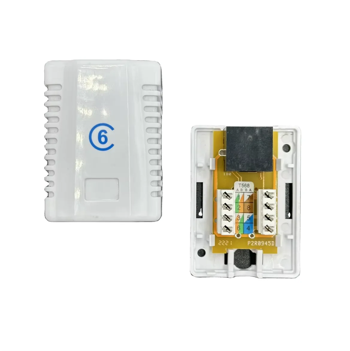 Chinese Factory RJ45 Modular 1-Port Keystone Jack CAT6 CAT6a Unshielded UTP Surface Mount Box