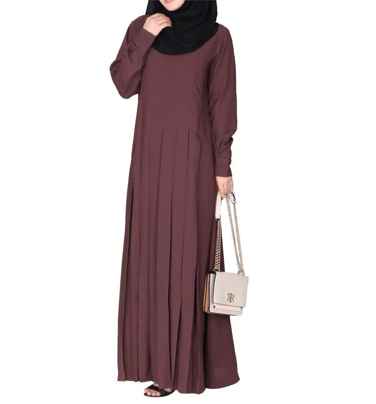 slim fit dress slacks Abaya Muslim Fashion Islamic Clothing Women Maxi Dresses Brick Red / XL