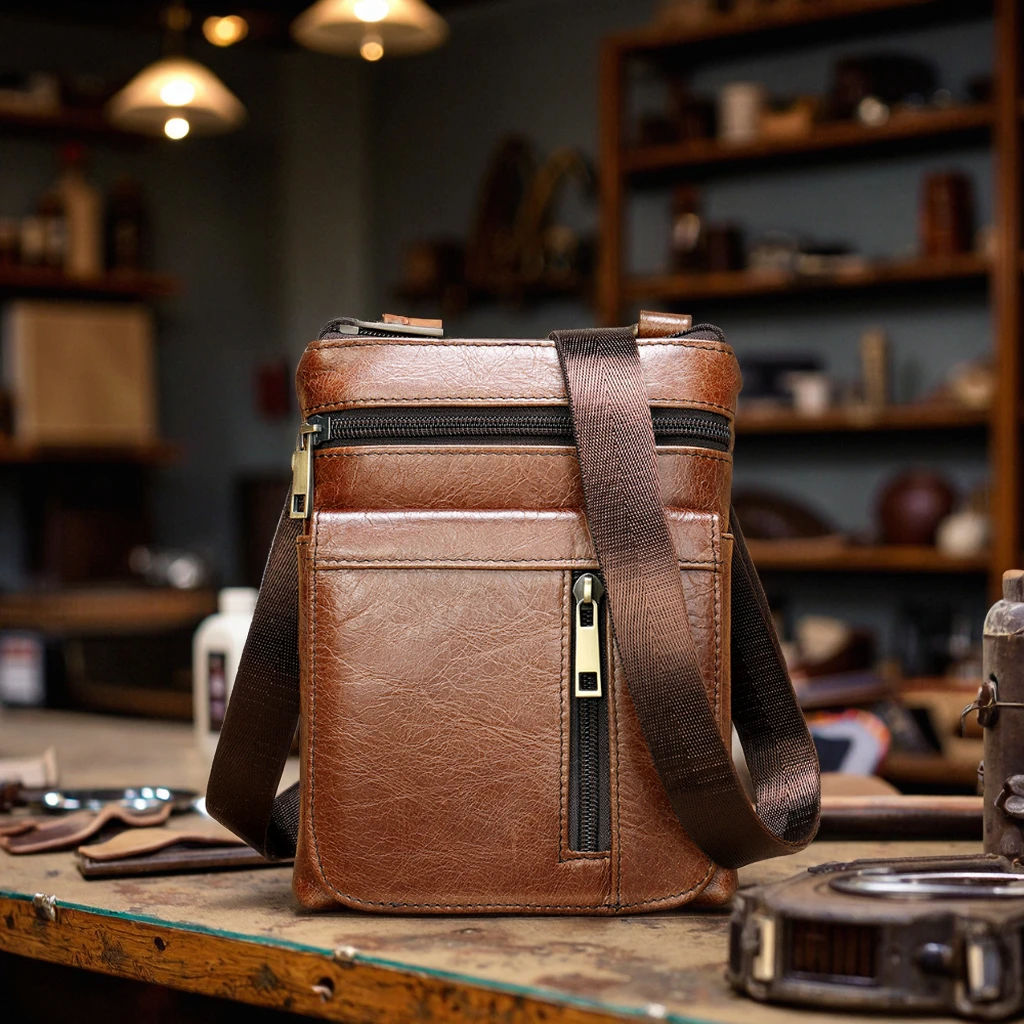 Sac En Cuir Homme Royalz Fargo Petit Sac En Cuir Véritable Pour Homme - Sac à Sac Cuir Homme