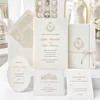 White Background Wedding Invitation Suite