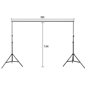 7.5*10ft Adjustable Stand Backdrop Support System Kit With Carrying Bag for Studio Photo Video Photography detail image