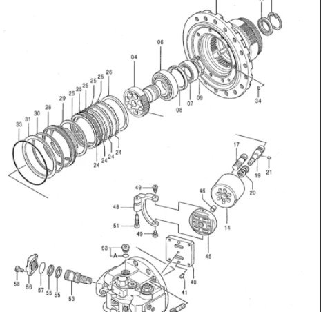 MACHINERY EXCAVATOR ZX330-3 6HK1 ENGINE TRAVEL MOTOR BUSHING