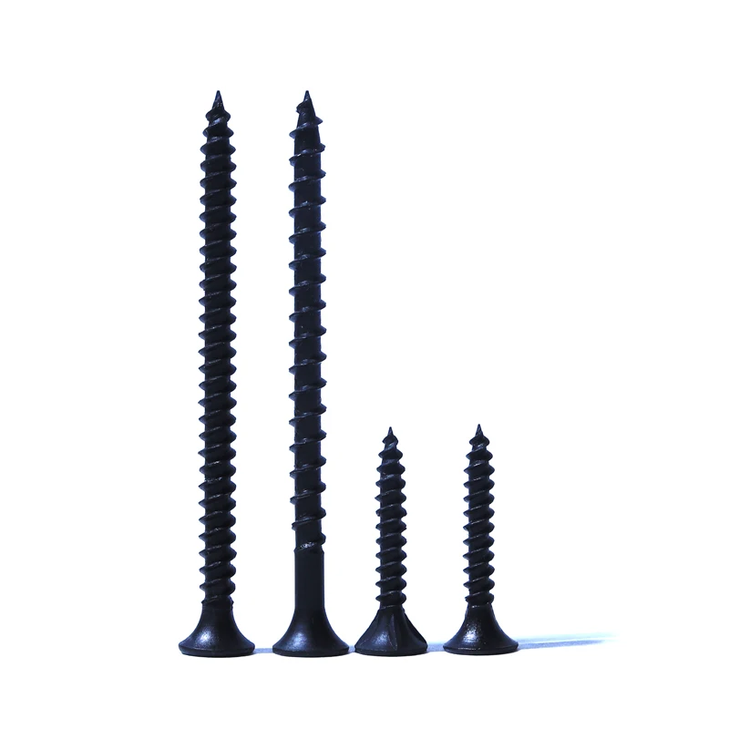 Baysundor #6 M3.5 Phosphate Coarse Thread Dry Wall Mdf Drywall Gun Screw Self Tapping Gypsum Black for Wood