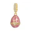 pendente a forma di uovo di Pasqua rosa.Otc1698-polvere di ciliegia