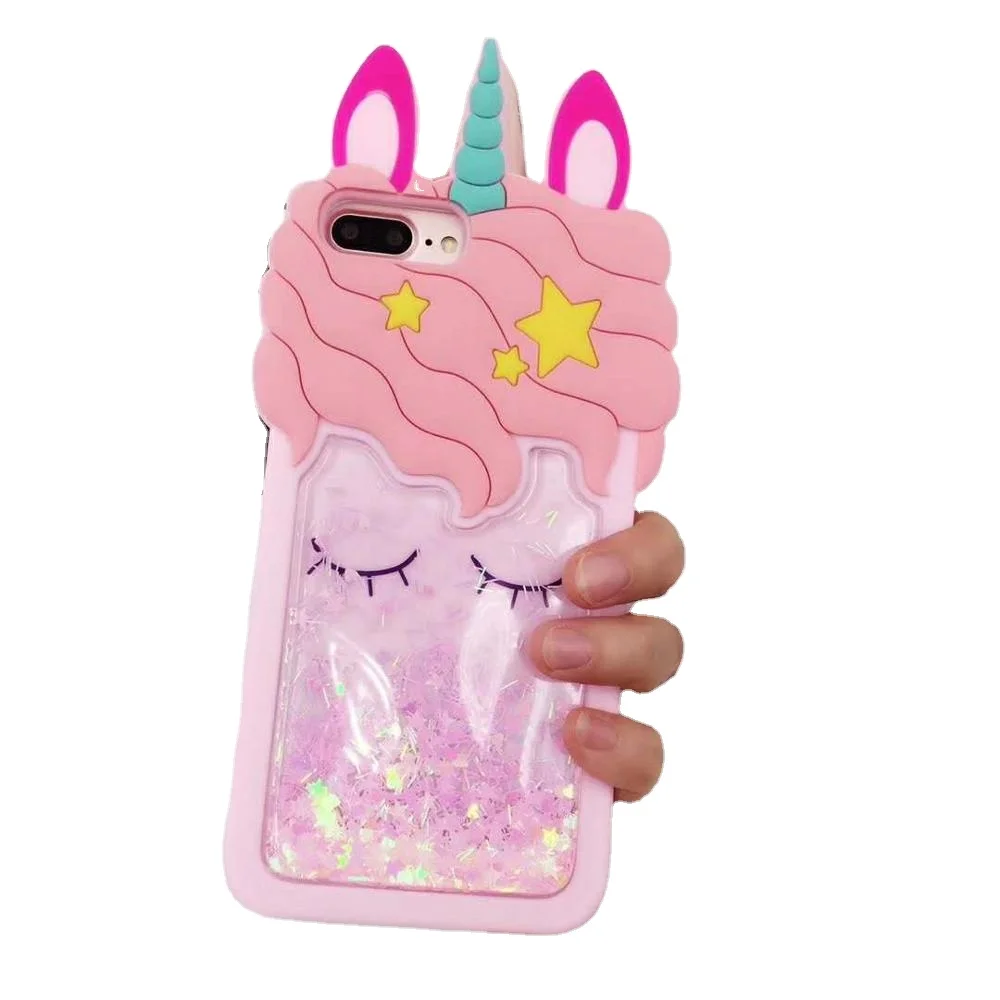 Converteren Automatisch thuis Quicksand Unicorn Case For Iphone X 6/7/8 Plus 3d Eyelash Design Soft  Silicone Cartoon Cute Animal Cover Bling Glitter Unique - Buy Phone Cover  For Girls,Quicksand Phone Case,Unicorn Phone Case Product on
