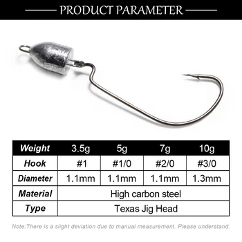 Spinpoler Fishing Swing Jig Heads Hook 3.5g/5g/7g/10g Soft Plastic Baits Swimbait Wobbler Freshwater Saltwater Bass Accessories – Soft Lure – view 4