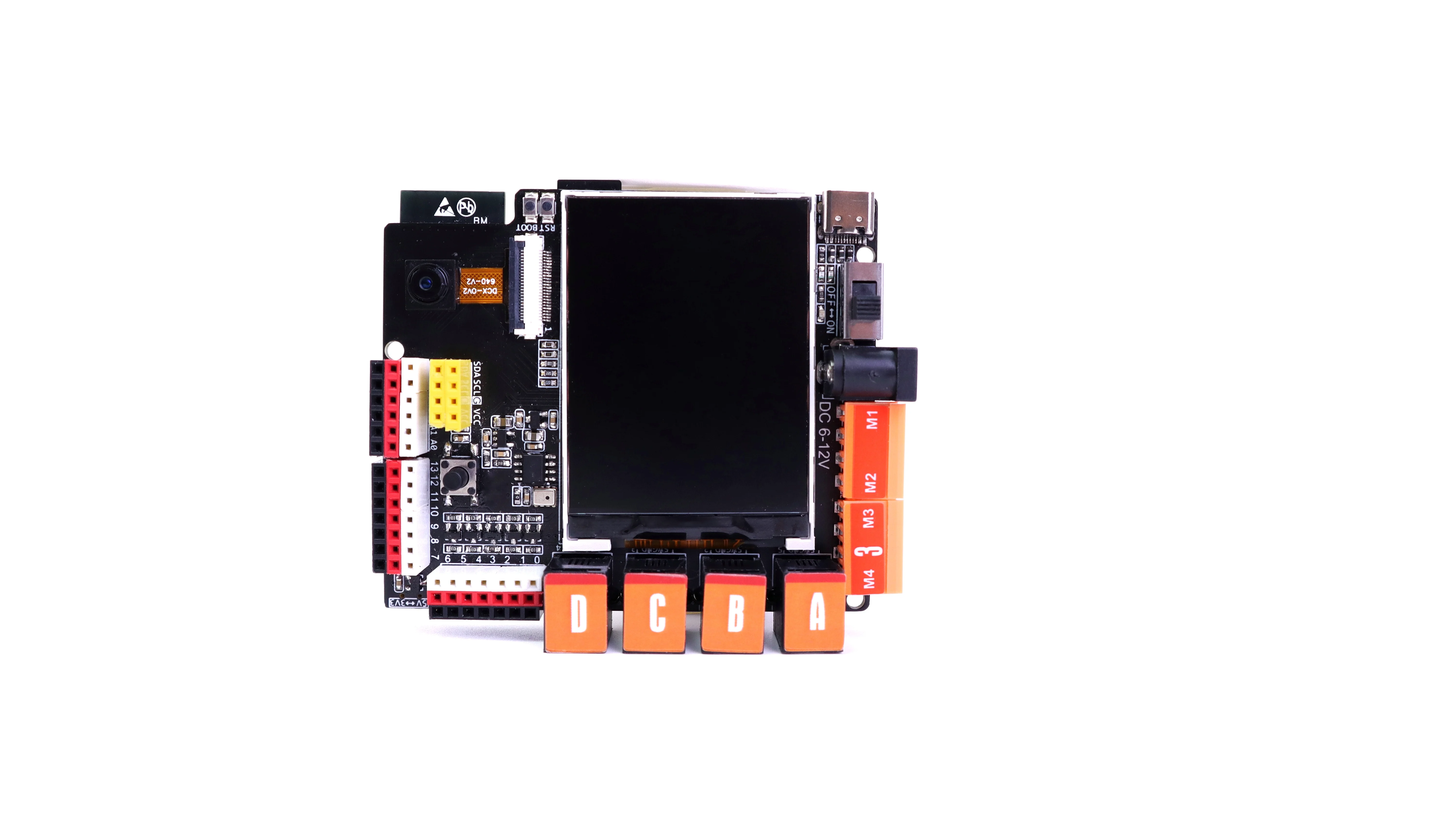 WeeeMake ELF AIOT K210 Mainboard Kit Vision Hearing Camera MP3 Sensor for Education DIY Robot Metal Robot Learning Display