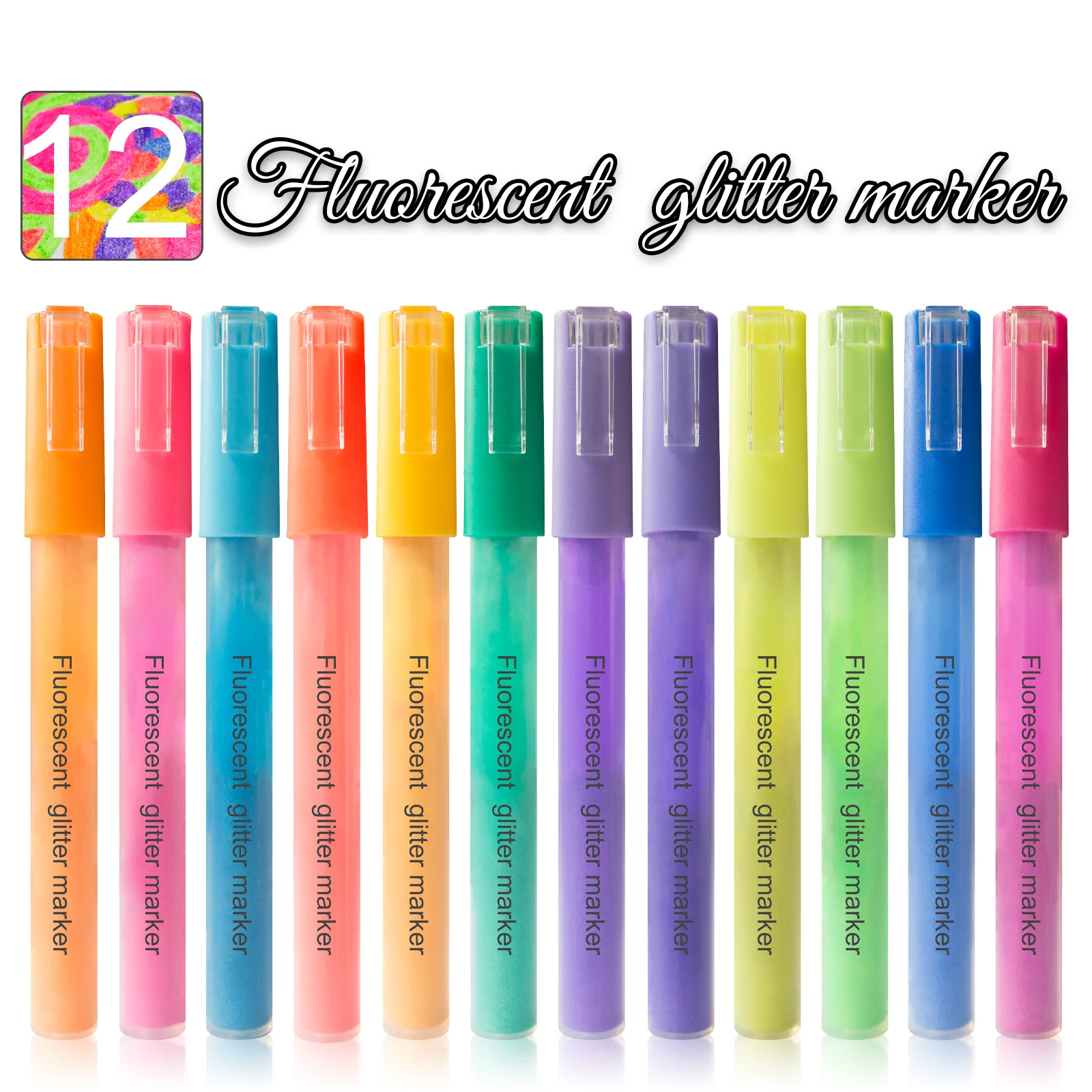 Набор из 12 очень тонких акриловых маркеров 0 7 мм художественные ручки с видов цветов тонким кончиком набор