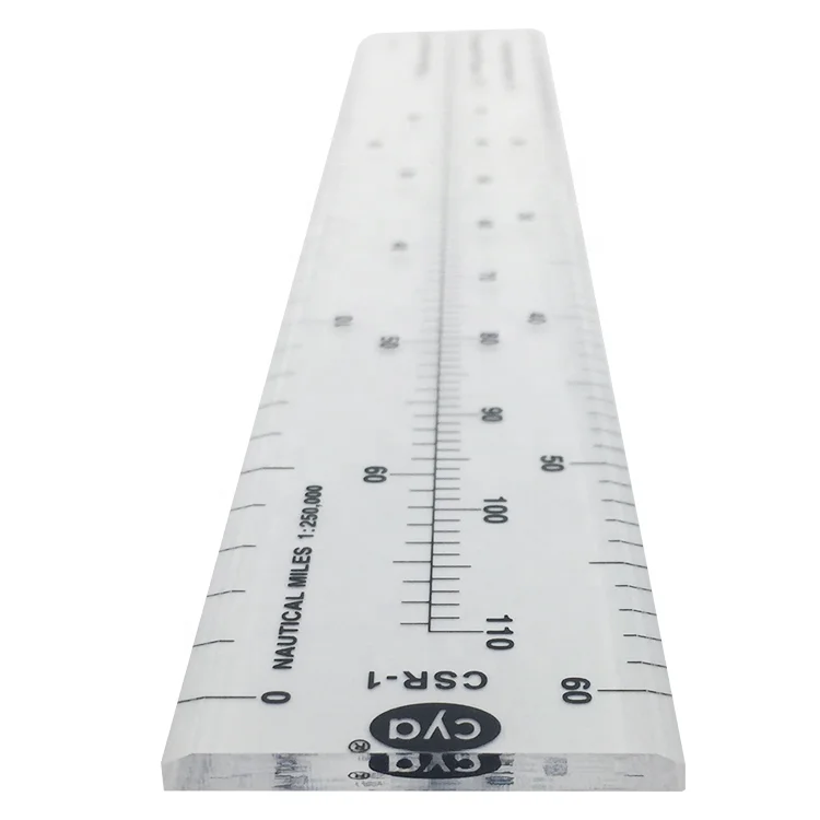 24cm Scale Ruler for pilot Students Professional Flexible Plastic Measuring