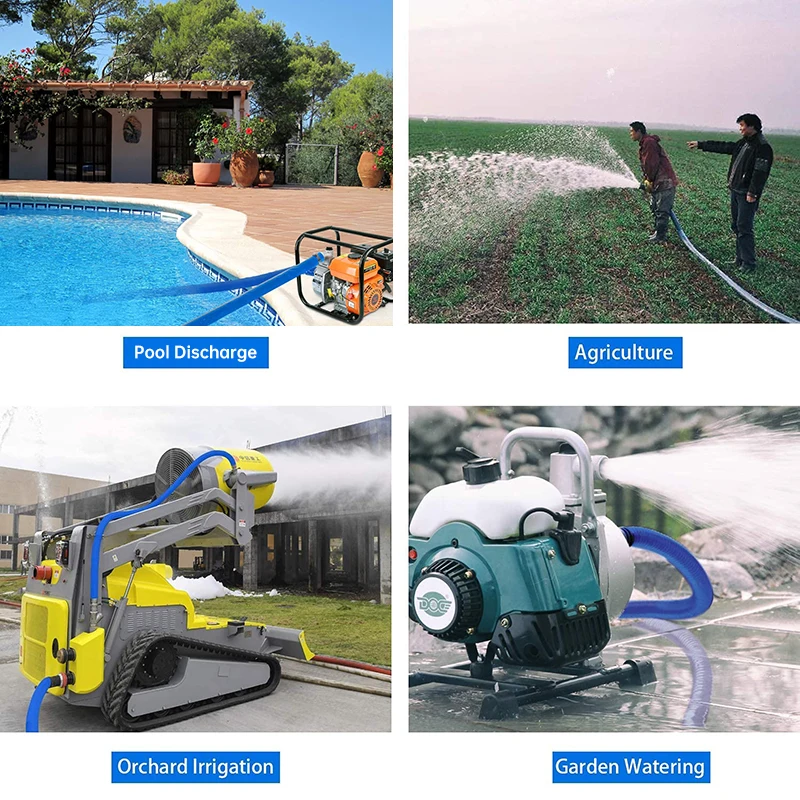 Yibiyuan Farm Water Drip Irrigation Pipe Agriculture PVC Layflat Flexible Durable High Pressure Anti-UV Quick Couplings 50M/Roll H6d54ae32dd224928a4b8a2580311dde5k