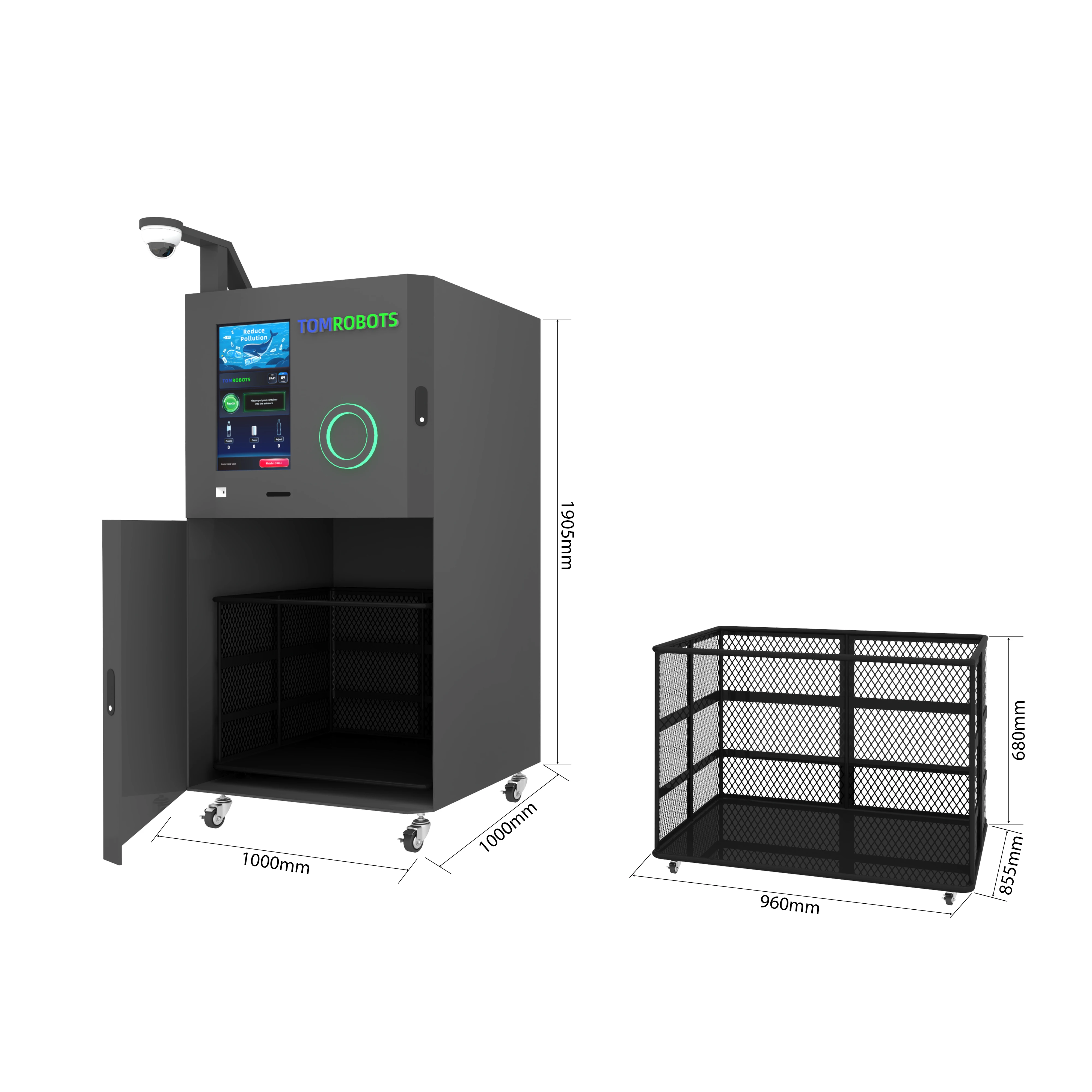 RVM for Recycling Boxes Cans and Bottles Can Be Recycled with Bar Code Scanner Only for Middle East and Africa