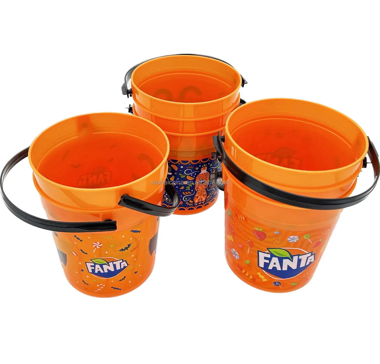 Clear Plastic Bucket With Lid And Handle Ice Cream Tub With Lids Food