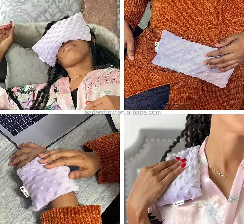 Soft Plush Aromatherapy Eye Pillow Weighted Heated Yoga Meditation