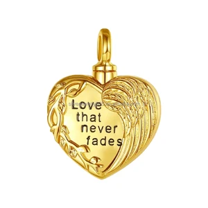 Wholesale 925 Sterling Silver Trendy Style Memorial Locket Heart Urn Ash Cremation Jewelry Pendant Rhodium Plated Zircon Main
