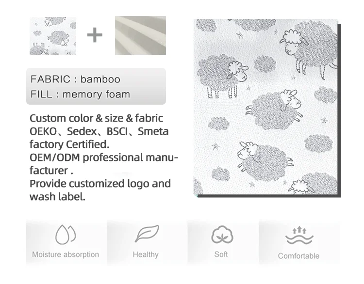Factory Wholesale Cheap Price Breathable Bamboo Fiber Removable Waterproof Mattress Protector for Baby Crib manufacture