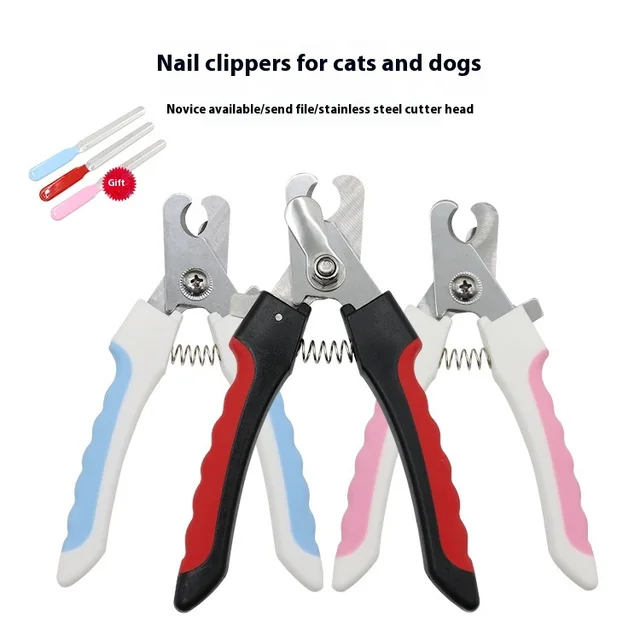 Essential Stainless Steel Pet Nail Scissors Straight Plastic Handle Dog Cat Cleaning Tool Product Category Pet Grooming Products