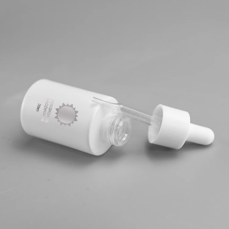 Glass Serum Bottle 15ml 20ml 30ml 40ml 50ml White Painting Skincare