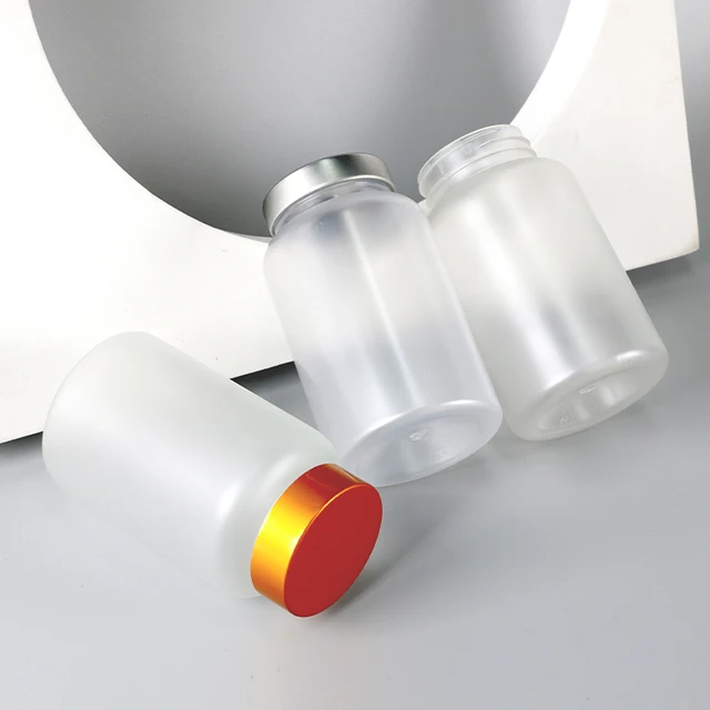 200ml Custom Clear Frosted Pharmaceutical Capsule PET Plastic Medicine Pill Empty Bottles Packaging