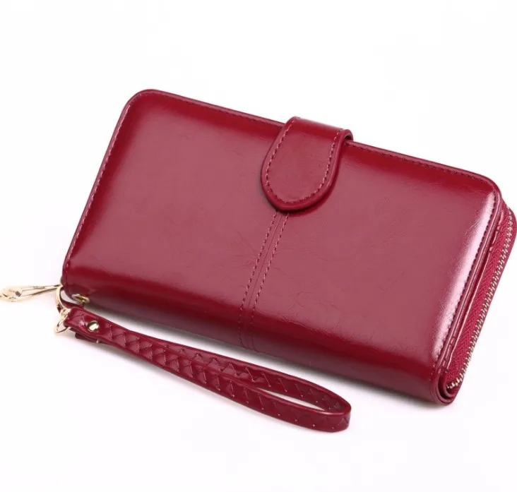 Ladies Simple Design Wallets Zipper Clutch Wallet Carteras De Mujer Wristlet Long Women Wallet