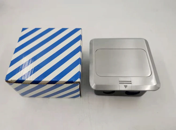 Factory - made embedded information box multifunctional universal three - hole power socket gold copper pop-up floor socket